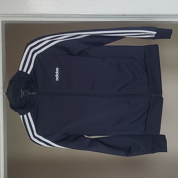 Adidas 3-Stripes Black Tricot Track Jacket XS Zip-Up Athleisure - Picture 8 of 12